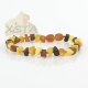 Raw mix amber bracelet with screw clasp